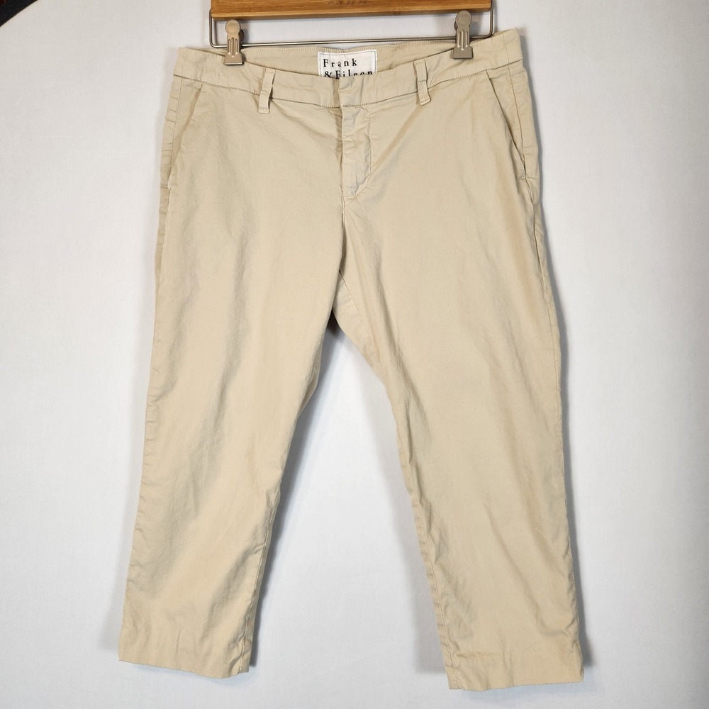 Frank And Eileen Cropped Chino Mid Rise Tan Brown Size 12 Womens